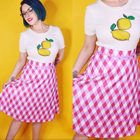 heart of haute Dresses & Skirts - Harlequin Print Vintage Style Skirt heart of haute Dresses & Skirts - Harlequin Print Vintage Style Skirt